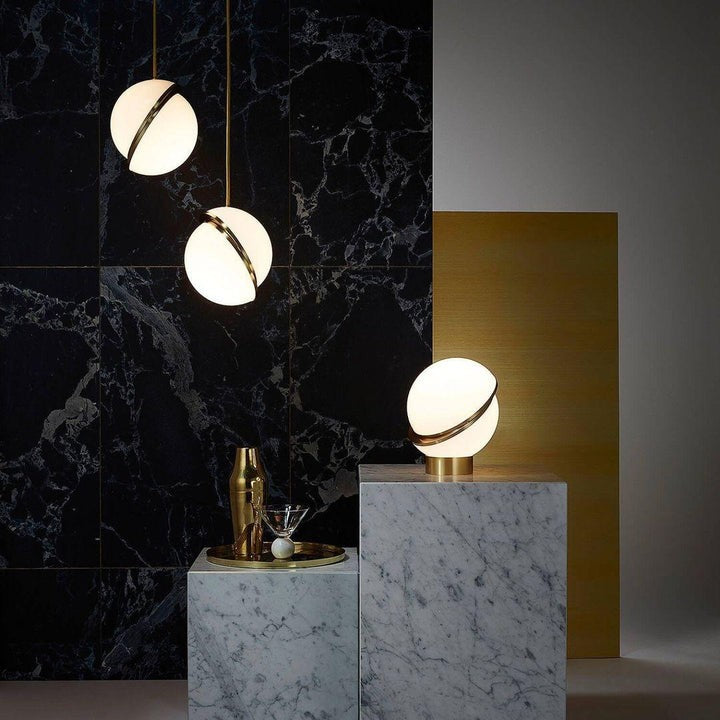 Asymmetrical Crescent Sphere LED Table Lamp