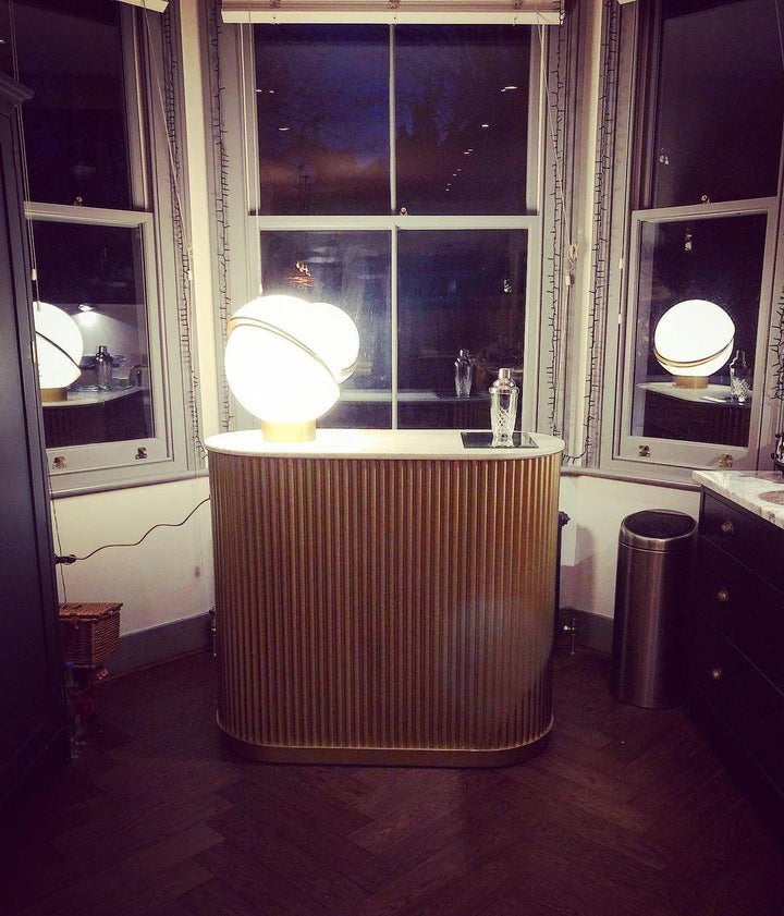 Asymmetrical Crescent Sphere LED Table Lamp