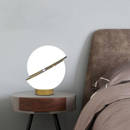 Asymmetrical Crescent Sphere LED Table Lamp