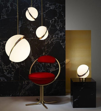 Asymmetrical Crescent Sphere LED Table Lamp