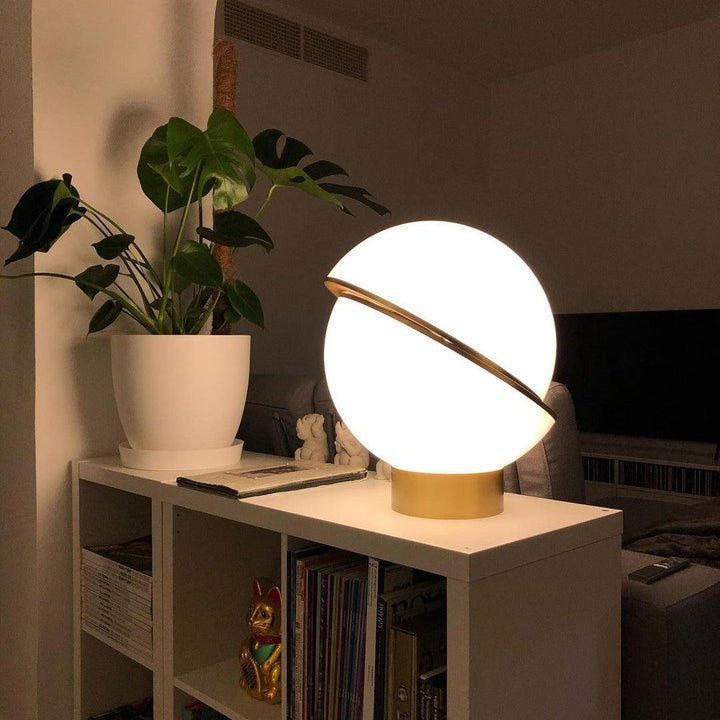 Asymmetrical Crescent Sphere LED Table Lamp