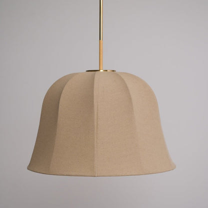 Beige Handcrafted Linen Pendant Light Fixture