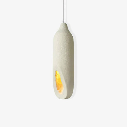 Beige Polystyrene Pendant Light with Ornate Interior