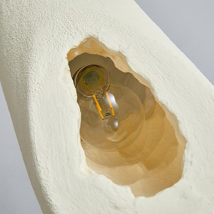 Beige Polystyrene Pendant Light with Ornate Interior