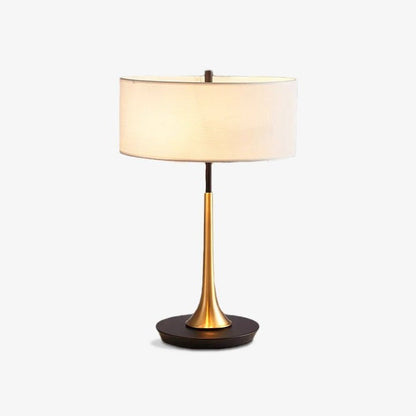 Black & Gold Table Lamp with White Shade