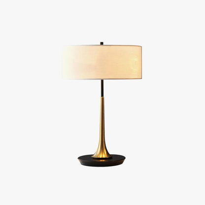 Black & Gold Table Lamp with White Shade