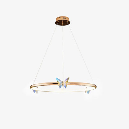 Blue Butterfly LED Crystal Ceiling Chandelier
