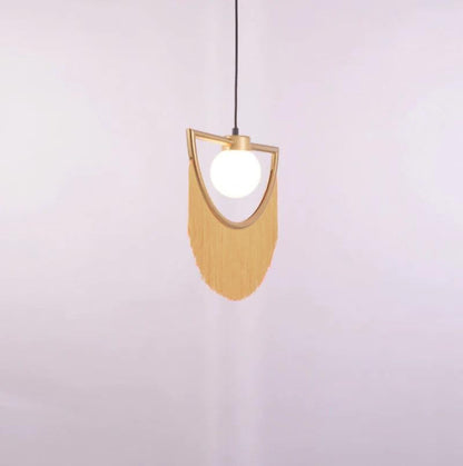 Bohemian Fringe Tassel Pendant Light with Geometric Frame