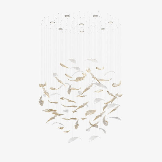 Botanical Crystal Leaf LED Chandelier