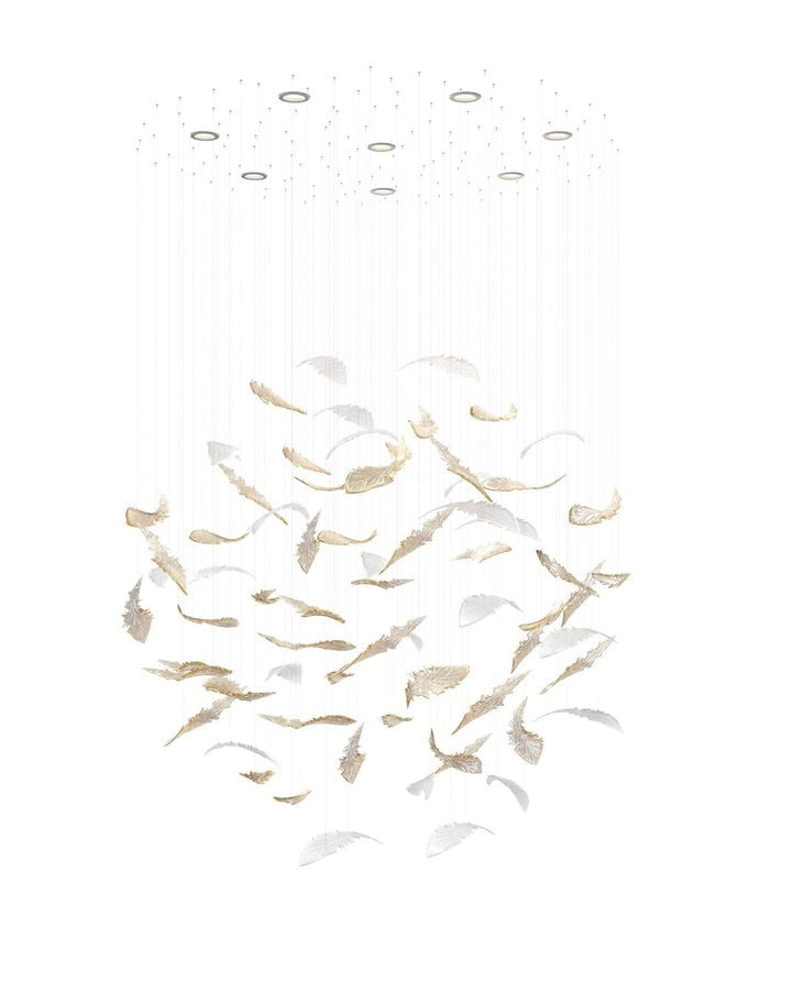 Botanical Crystal Leaf LED Chandelier