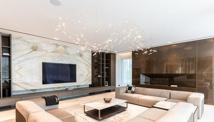 Botanical Crystal Leaf LED Chandelier