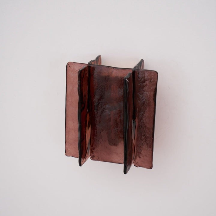 Brass and Glass Plug-In Wall Sconce