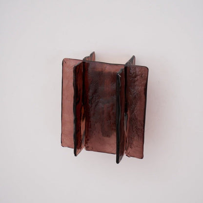 Brass and Glass Plug-In Wall Sconce