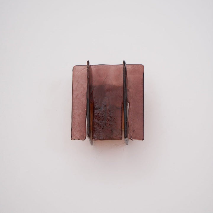 Brass and Glass Plug-In Wall Sconce