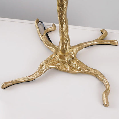 Brass and Ostrich Feather Luxury Floor Lamp