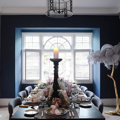 Brass and Ostrich Feather Luxury Floor Lamp