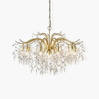 Brass & Crystal Modern Chandelier – 7/9/11-Light Hanging Fixture