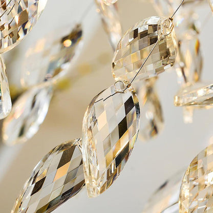 Brass & Crystal Modern Chandelier – 7/9/11-Light Hanging Fixture