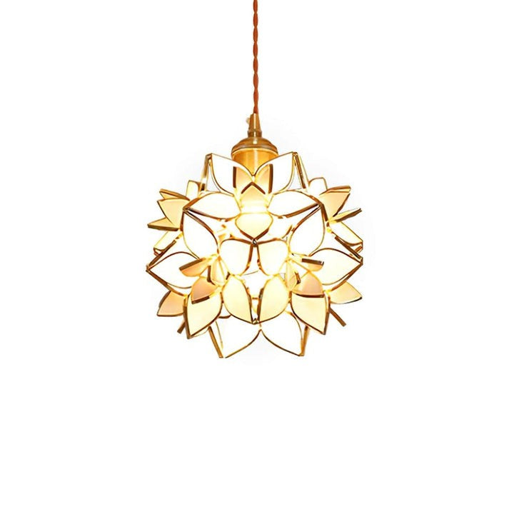 Capiz Flower Sphere Pendant Light