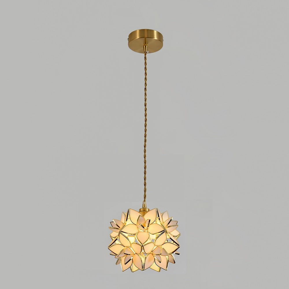 Capiz Flower Sphere Pendant Light