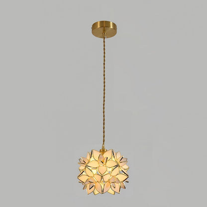 Capiz Flower Sphere Pendant Light