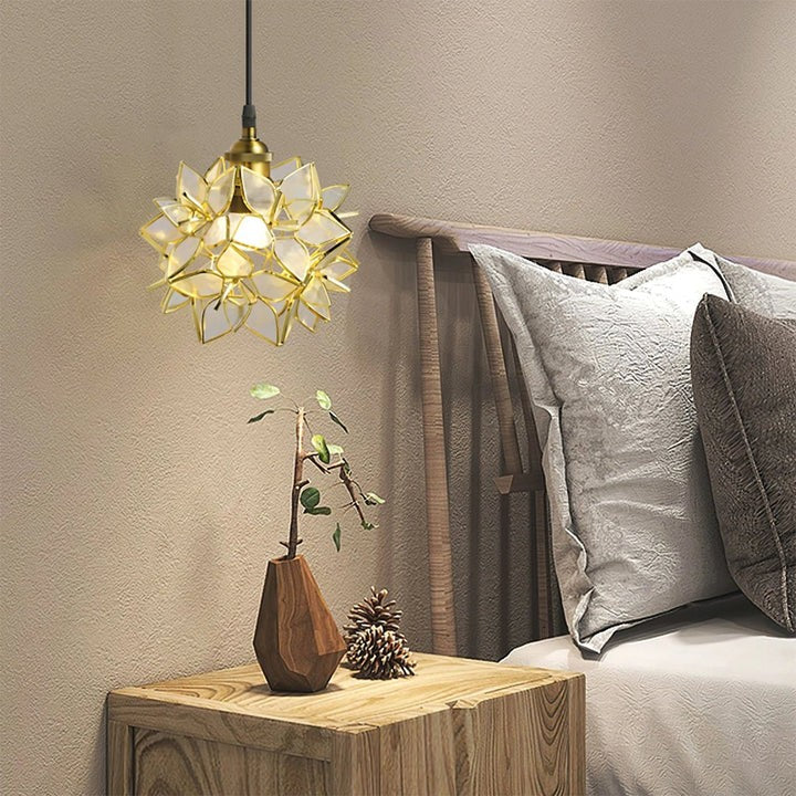 Capiz Flower Sphere Pendant Light