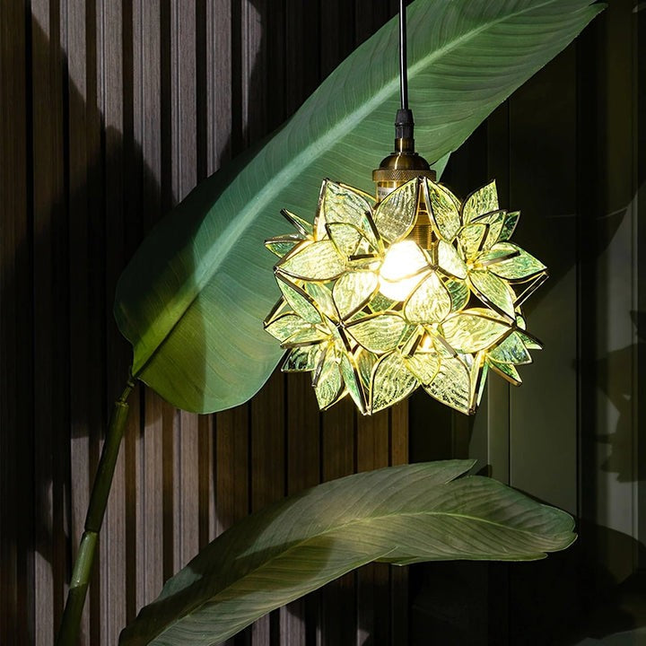Capiz Flower Sphere Pendant Light