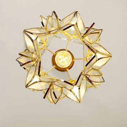 Capiz Flower Sphere Pendant Light
