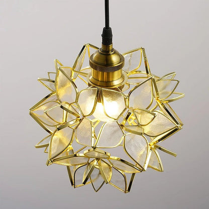 Capiz Flower Sphere Pendant Light