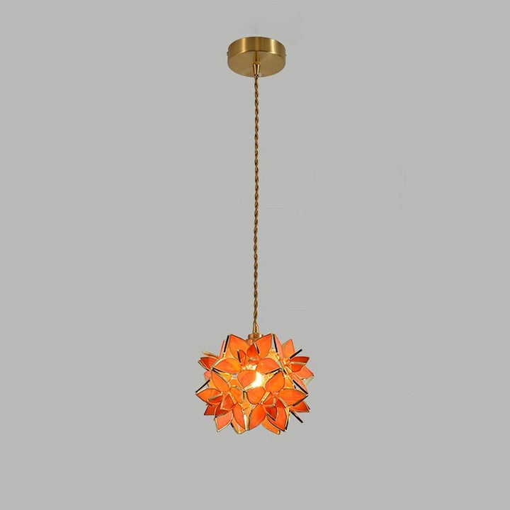 Capiz Flower Sphere Pendant Light