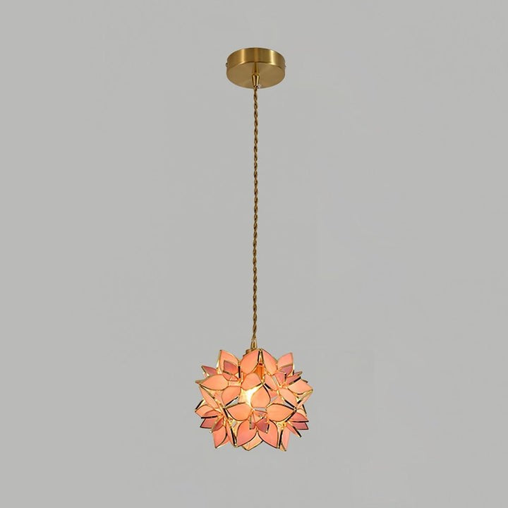 Capiz Flower Sphere Pendant Light