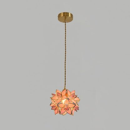 Capiz Flower Sphere Pendant Light