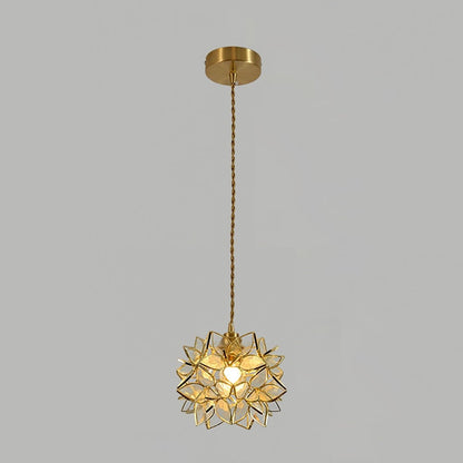 Capiz Flower Sphere Pendant Light