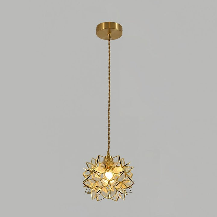 Capiz Flower Sphere Pendant Light