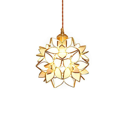 Capiz Flower Sphere Pendant Light