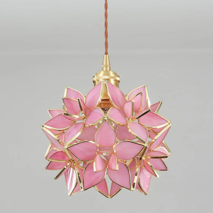 Capiz Flower Sphere Pendant Light