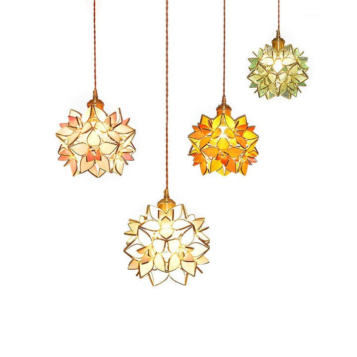 Capiz Flower Sphere Pendant Light