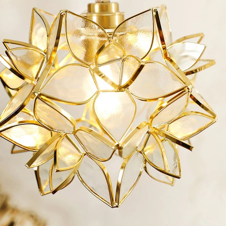 Capiz Flower Sphere Pendant Light