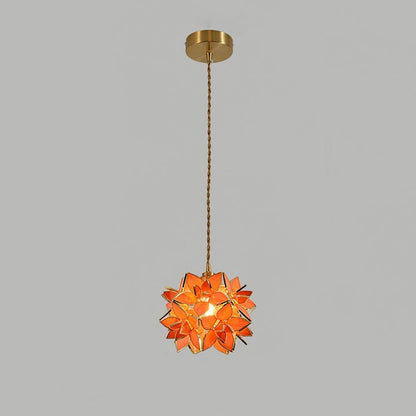 Capiz Flower Sphere Pendant Light