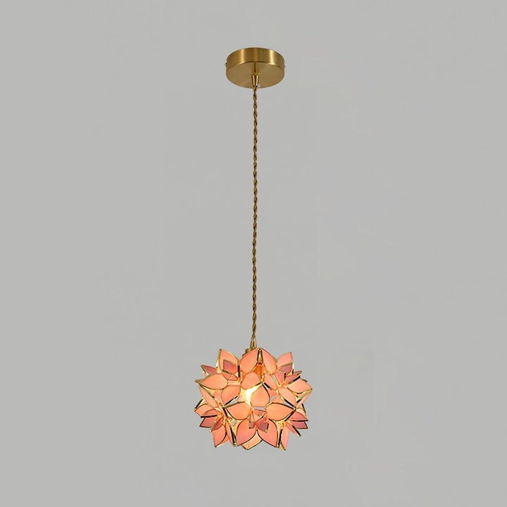 Capiz Flower Sphere Pendant Light