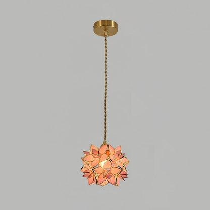 Capiz Flower Sphere Pendant Light