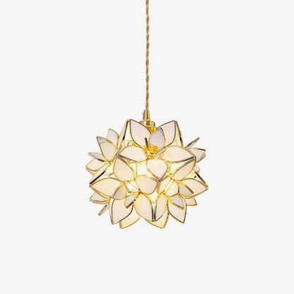 Capiz Flower Sphere Pendant Light