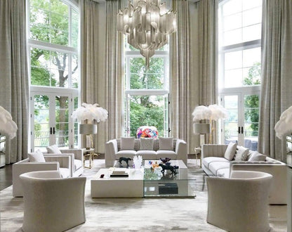 Cascading Metal Chain Chandelier