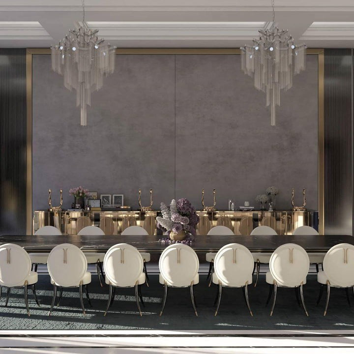 Cascading Metal Chain Chandelier