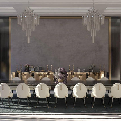 Cascading Metal Chain Chandelier