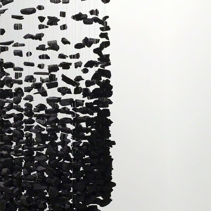 Charcoal-Inspired Linear LED Chandelier