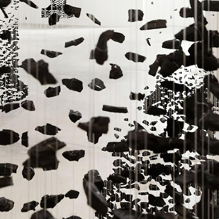 Charcoal-Inspired Linear LED Chandelier