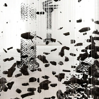 Charcoal-Inspired Linear LED Chandelier