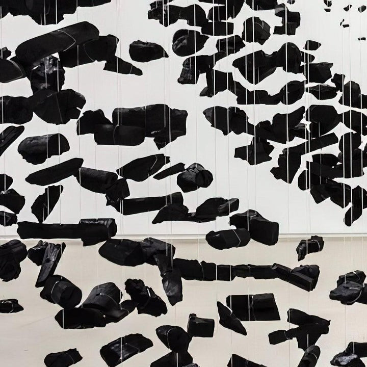 Charcoal-Inspired Linear LED Chandelier