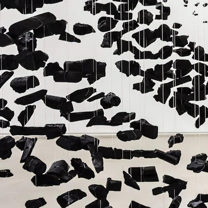 Charcoal-Inspired Linear LED Chandelier